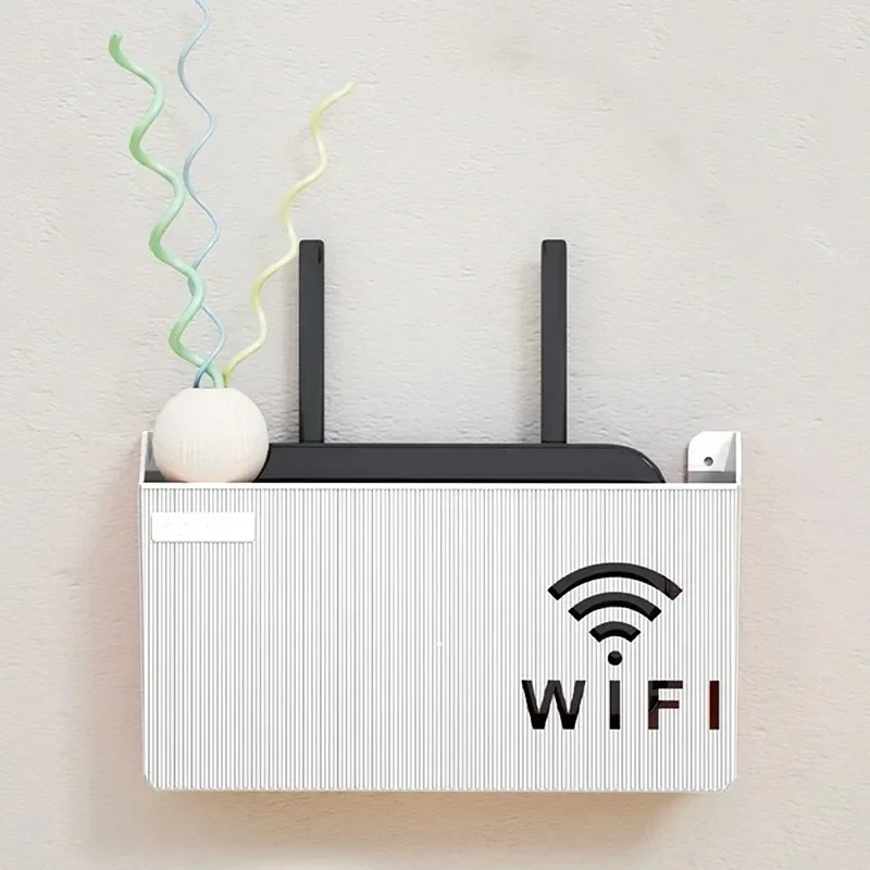 벽걸이 형 무선 Wi-Fi 라우터 선반 ABS 플라스틱 보관함 라우터 랙 케이블 전원 브래킷 거실 용 주최자 상자