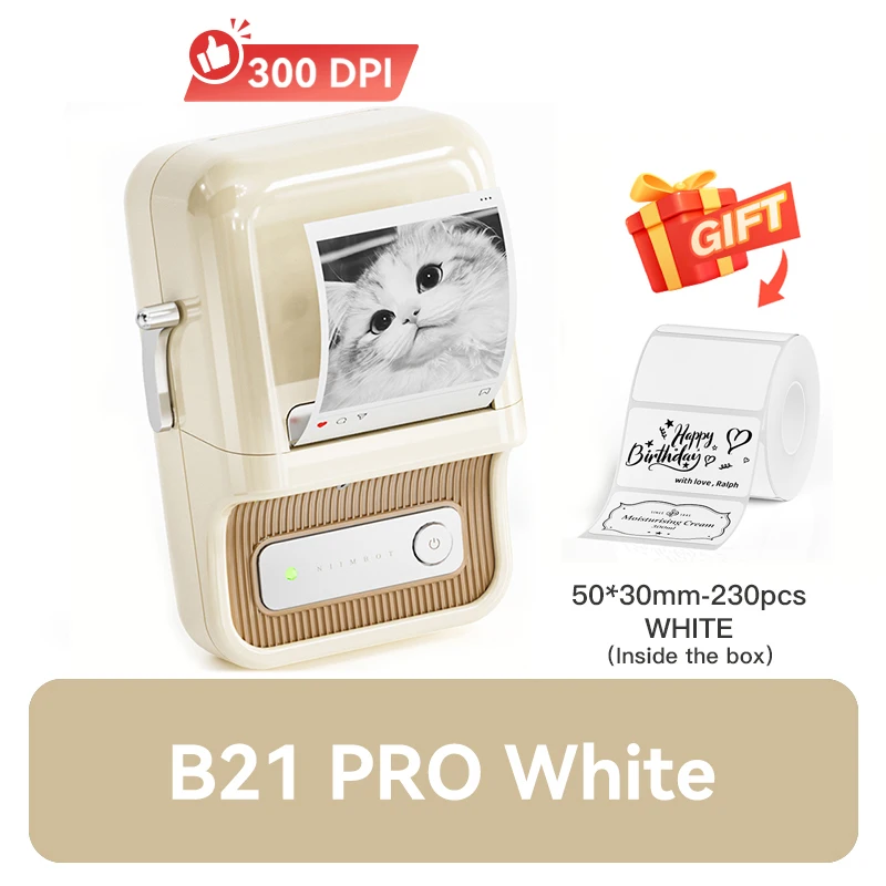 NiiMbot B21 B21 PRO Bluetooth zelfklevende labelprinters Mini thermische printer Draadloze barcodelabelmaker voor kantoorkleding