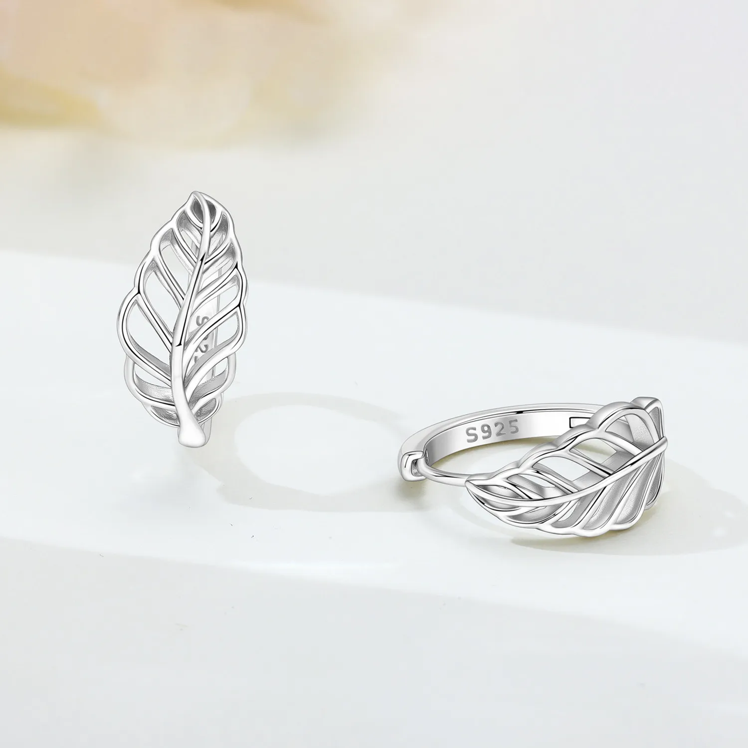 Orstarry S925 Sterling Silver Earrings Exquisite Plant Leaves Daisy Flower Earrings For Women Birthday Gift Silver Jewelry - view 5