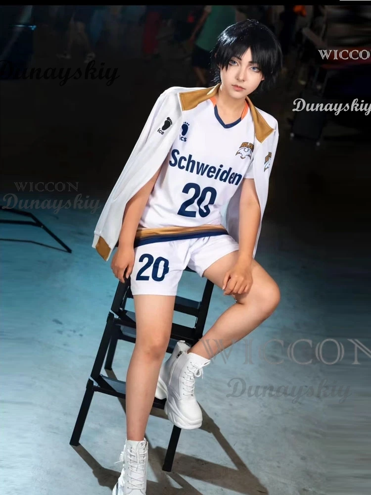 3 Pieces Kageyama Cosplay Costume No.20 Kageyama Tobio No.16 Hoshiumi Kourai High School Volleyball Club Sportswear Jerseys Coat