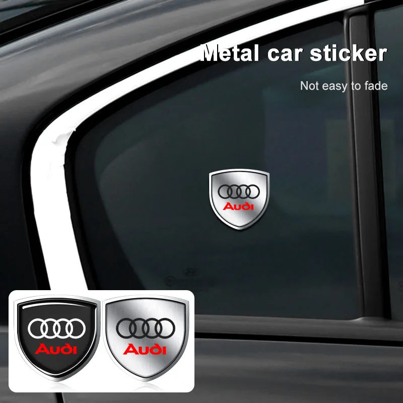 Metal Emblem Auto Decor Decals Reflective Car Window Stickers for Audi Sline A4 A3 A5 A6 A7 A8 Q3 Q5 Q7 Q8 B5 B6 B7 B8 B9 Q7 8P