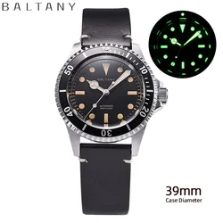 Baltany Retro Business Men's Watch S3043 39mm Classic Luminous Sapphire Stainless Steel Bracelet Automatic Waterproof Watches