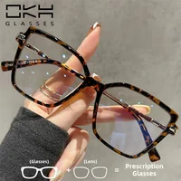 OKH, diseño Simple, gafas de bloqueo de luz azul con montura grande a la moda, gafas de lectura para miopía para mujer, prescripción personalizable