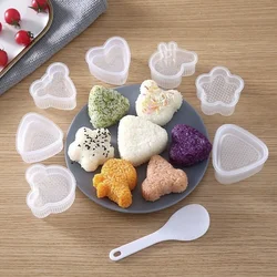 1pcs Cute Sushi Maker Rice Mold Triangle Rice Ball Animal Shape Mold Simple Kawaii Love Heart Rice Roll For Kids Gift