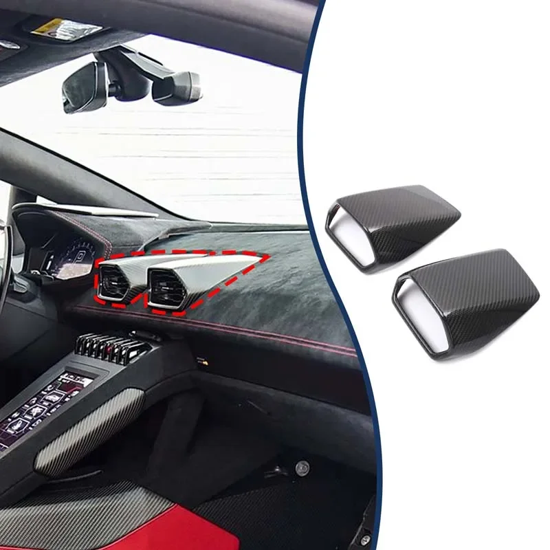 

Real Carbon Fiber For Lamborghini Hurricane 580 2014-2021 Car dashboard center console gear panel decorative cover sticker kit