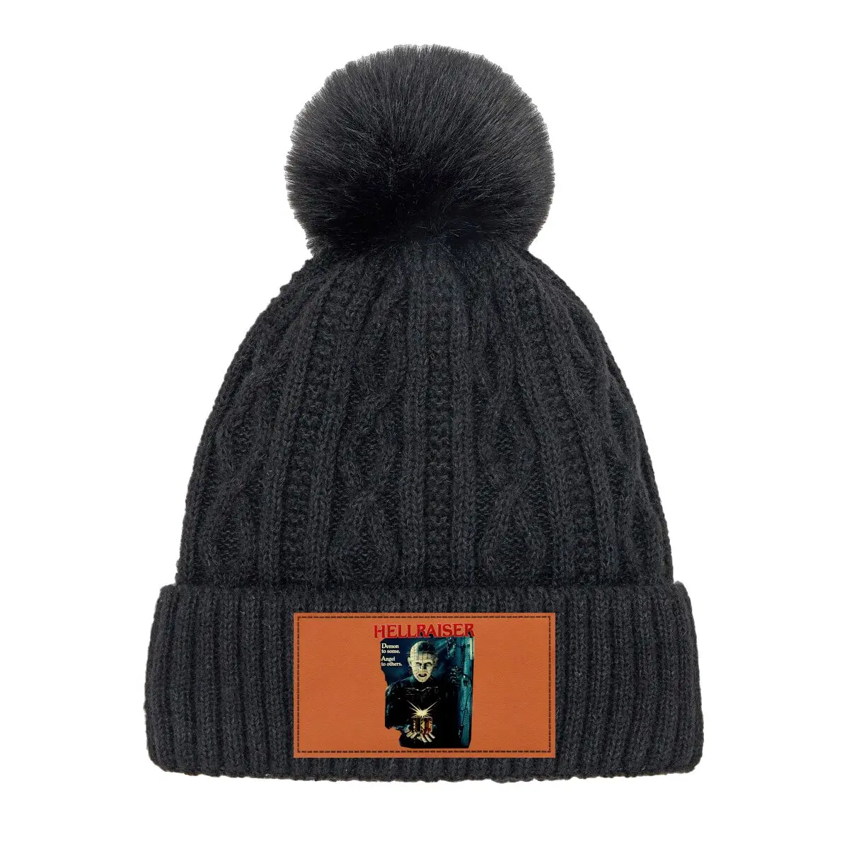 

Hellraiser Dark Casual Pompom Hat for After-School Work Errands