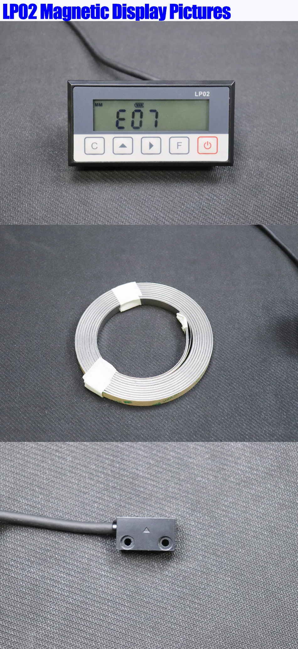 7-Bit-LCD-Display LP02 Integriertes eingebettetes Magnetmesssystem Magnetband mit Fleckbandprofil – Detail 7