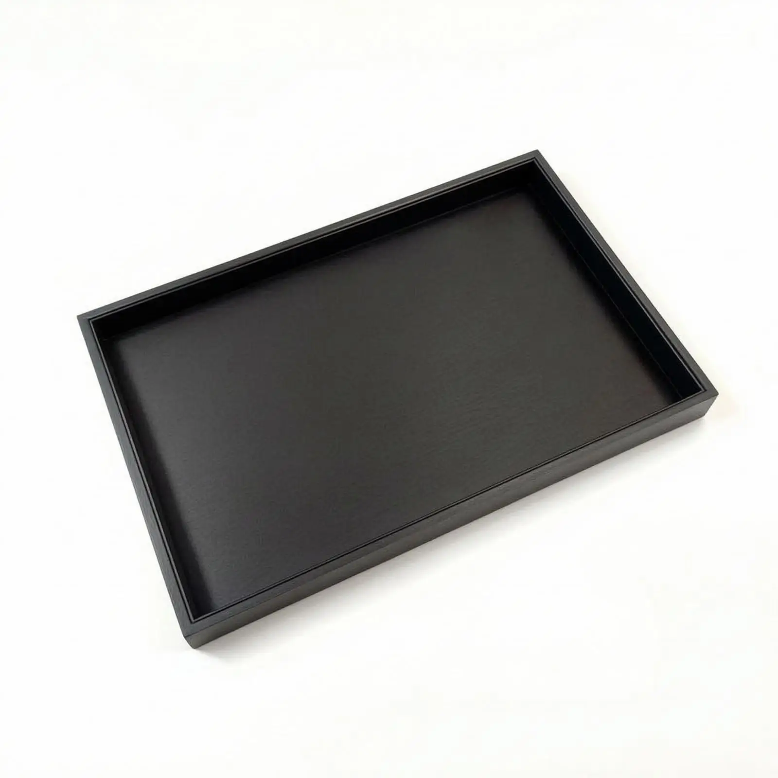 Jewelry Storage Tray Faux Leather Elegant Display Organizer Rectangular Holder for Dresser Entryway