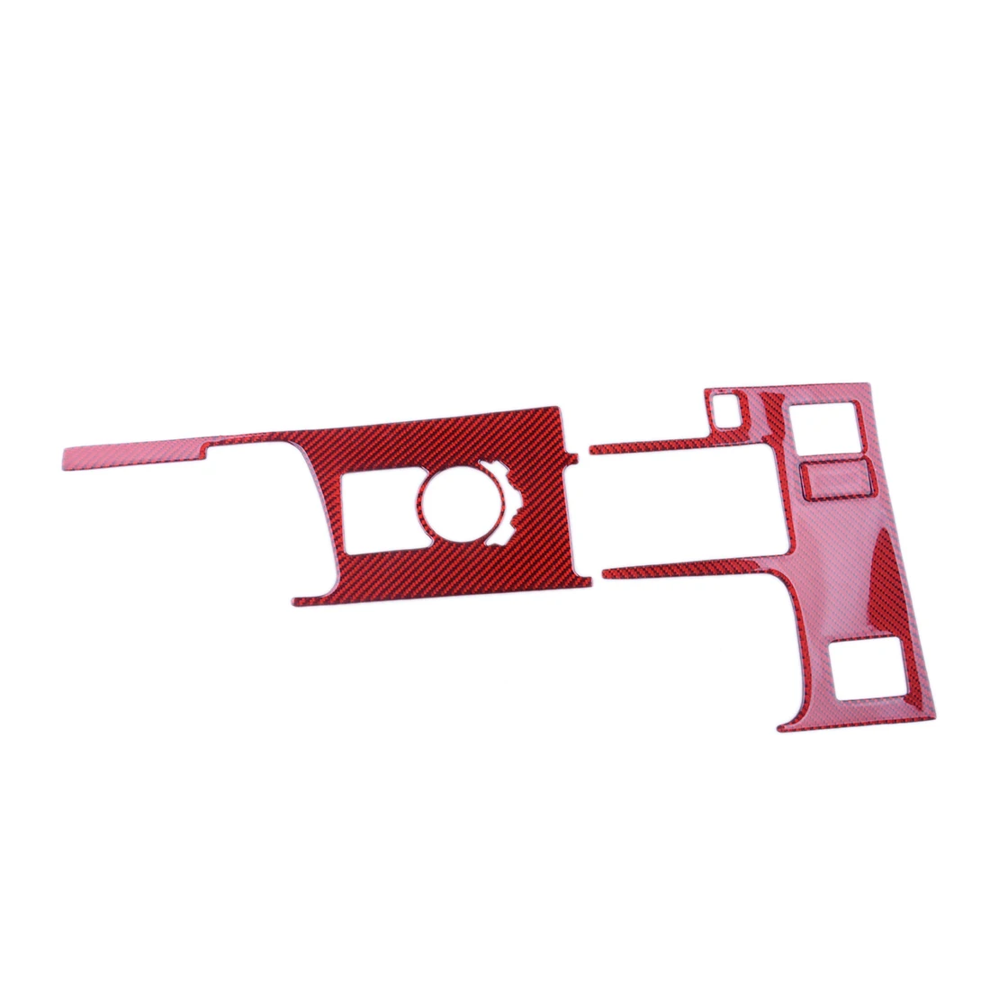 2 ชิ้น/เซ็ตเกียร์กล่องฝาครอบแผงคอนโซลกลางสติกเกอร์ Trim กรอบ Fit สําหรับ Lexus IS250 IS350 2014-2018 LHD คาร์บอนไฟเบอร์สีแดง