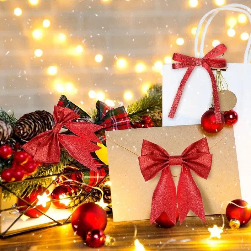 5/7/10 ياردة عيد الميلاد الديكور السلكية حافة شريط من الساتان الاصطناعي لتغليف صندوق الهدايا كعكة ديكور شجرة قلادة قابلة لإعادة الاستخدام
