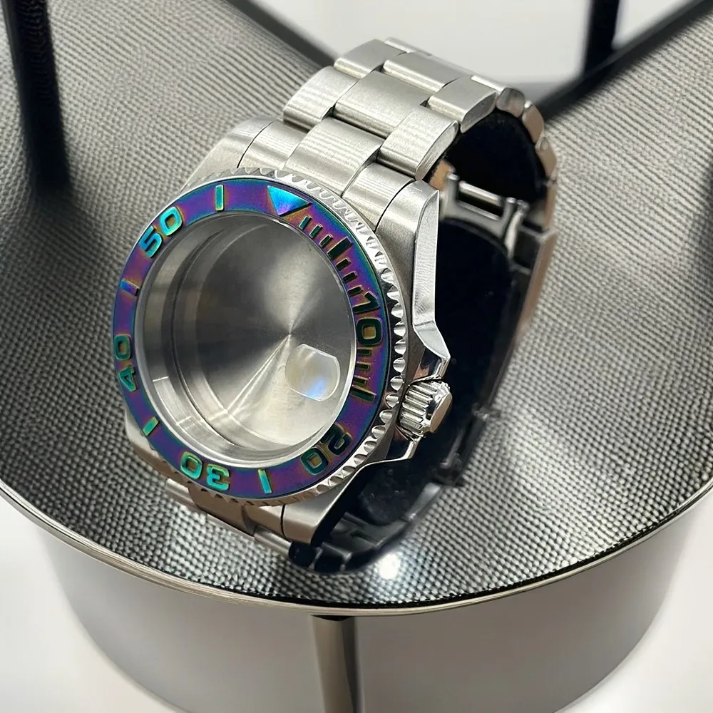 NH34 NH35 NH36 NH70 NH72 8215 Sub Diving Watch Case Jubilee Band BGW9 Blue Bezel 100M Waterproof 120 Clicks