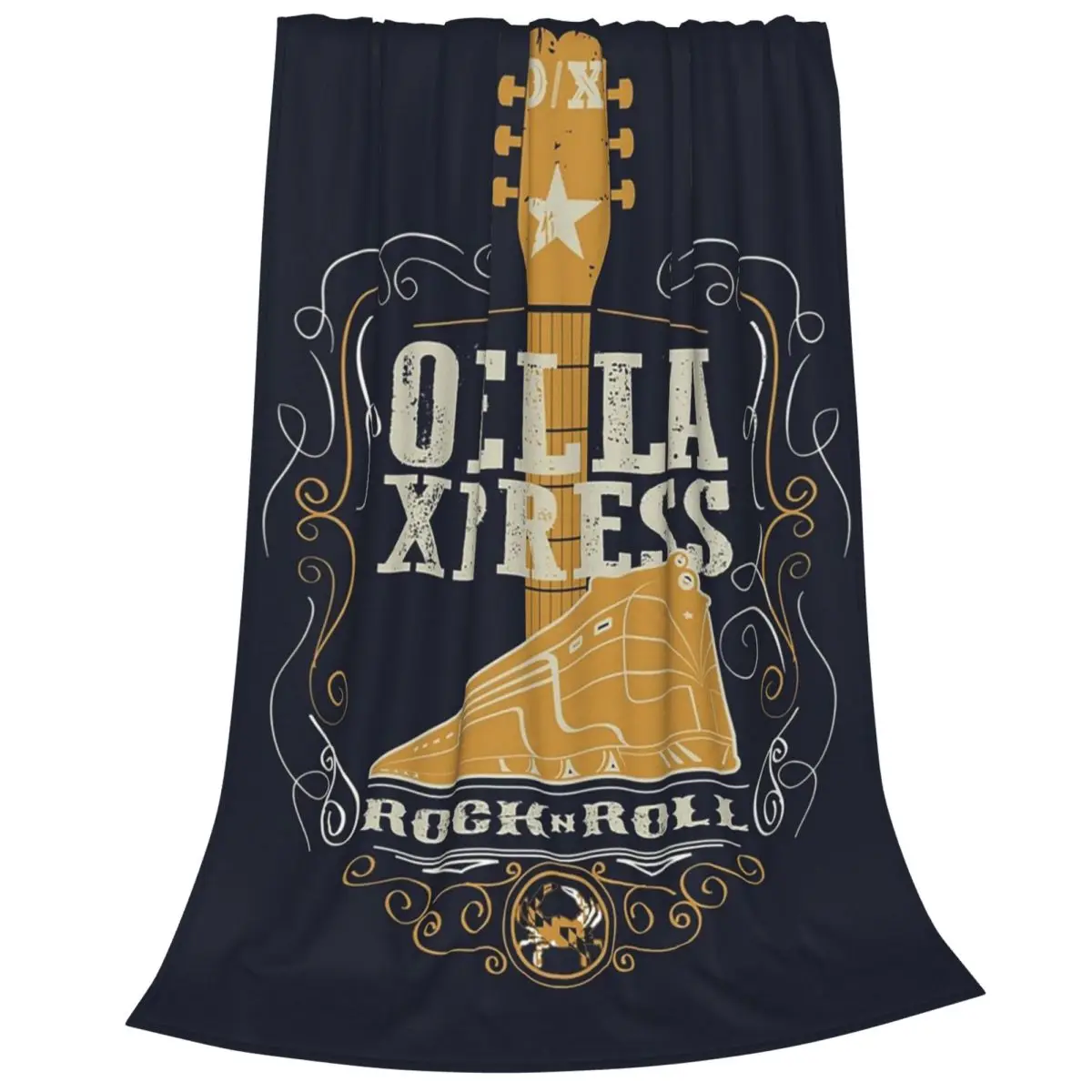 Oella Xpress Rock N' Roll Train Logo Blanket Fleece Lightweight Sofa Throw Blankets For Couch Bedding Throws Bedspread Quilt