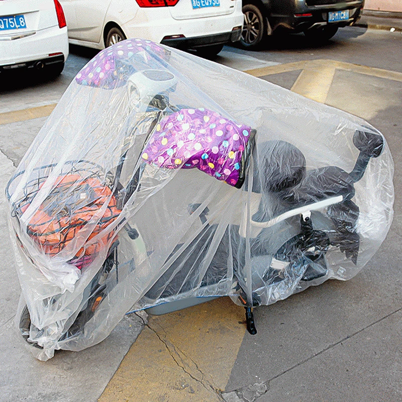 

Disposable Transparent Protective Cover Motorcycle Cover All Seasons Outdoor Waterproof Bicycle Scooter Rain Dust Cover