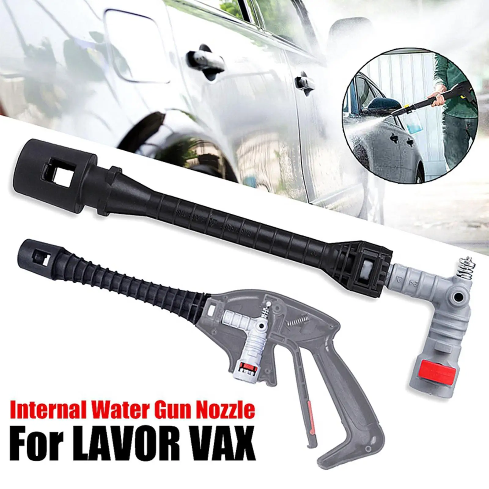 Car Wash Sprayer Internal Valve Part High Pressure Water Hose Sprayer Set for Garden and Vehicle Maintenance