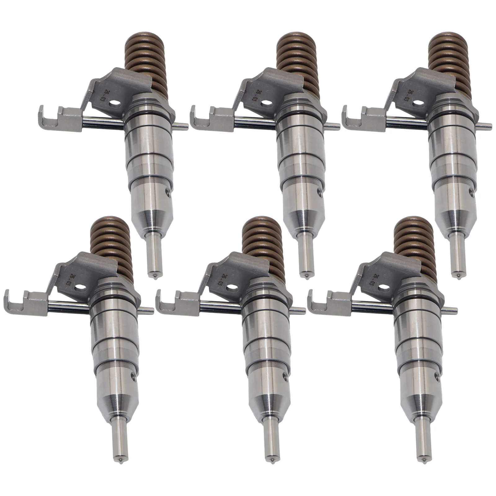 6PCS Fuel Injector 1278222 For Caterpillar CAT 613C II Wheeled Tug