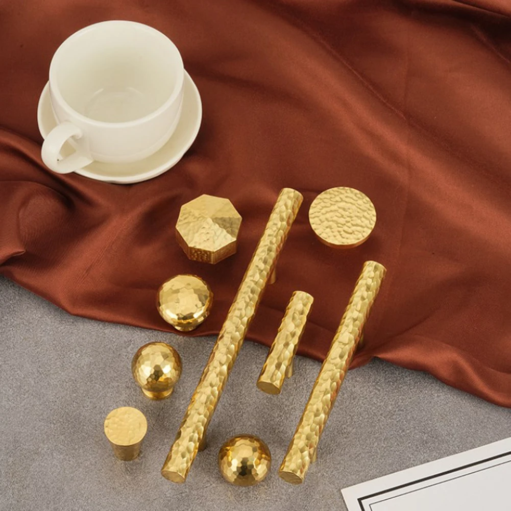 Decorative Brass Hammered Handles Ball Shaped T Pulls for Cupboards and Wardrobes to Enhance Any Furniture Style