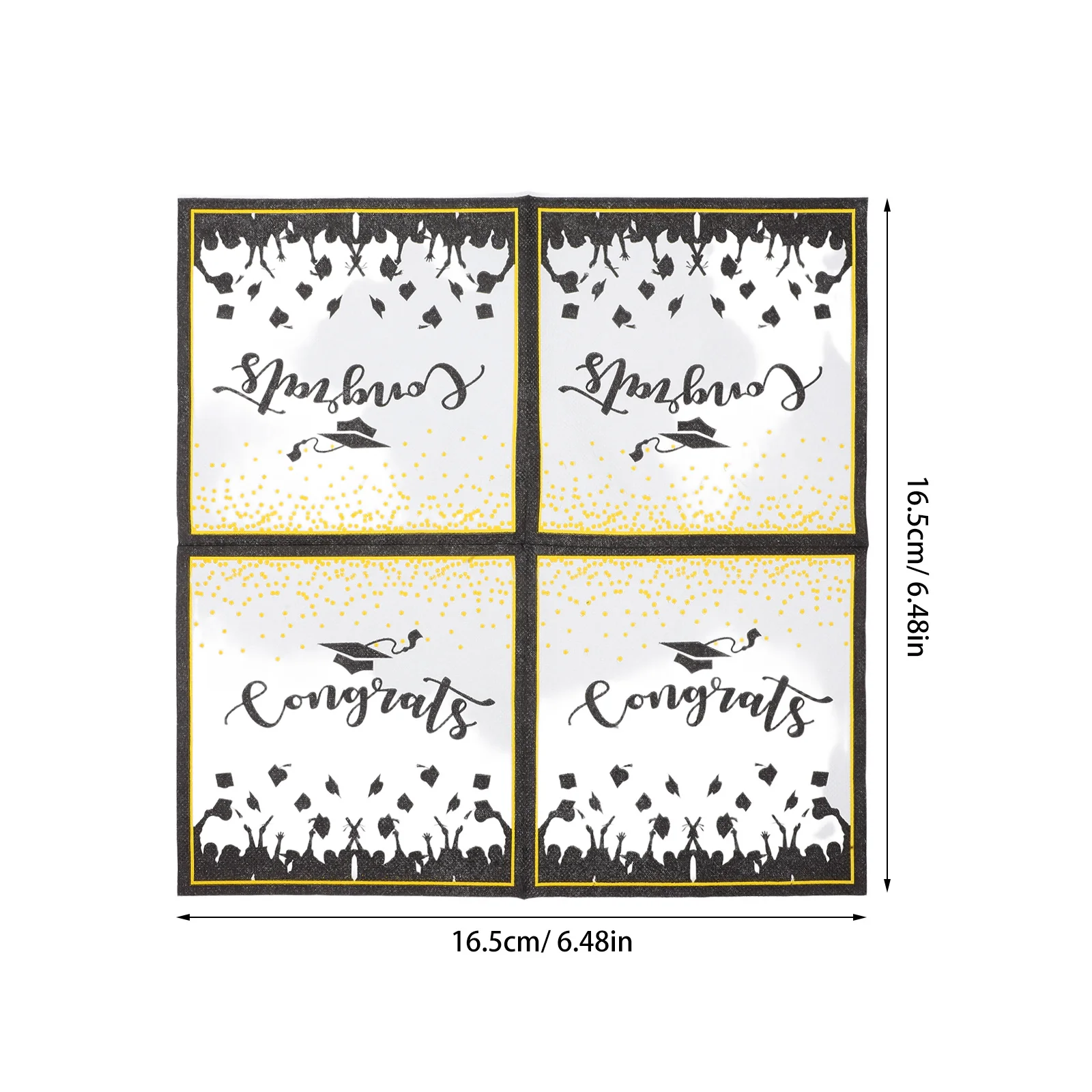 100 قطعة مناديل التخرج ورق حفلات سميك ماص فريد تصميم Mortarboard مناسب للاحتفالات التخرج أدوات المائدة