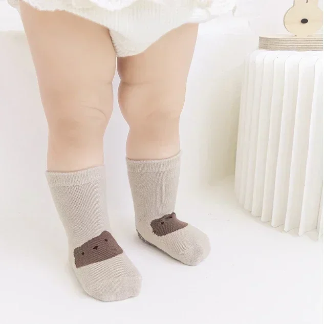 Baby Cute and Fun Anti slip Floor Socks Autumn and Winter Baby Warm Socks Cartoon Baby Straight Short Trampoline Socks