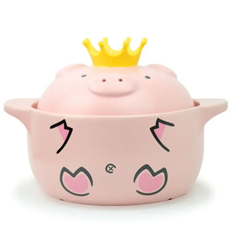 

Pink Pig High Temperature Resistance Casserole Handle Ceramic Cooker Kitchen Supplies Ceramic Pot for Cooking Ceramic Mini Milk