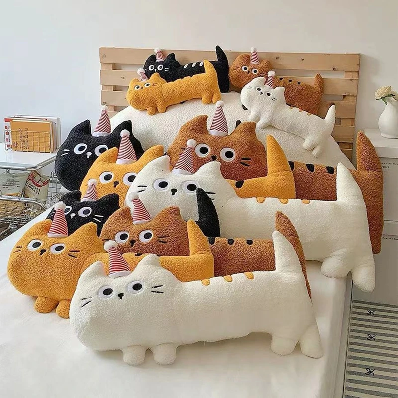 

66CM Cute Big Cat Plush Toy Super Soft Sofa, Throw Pillow Cushion and Cat Doll. A Birthday and Christmas Gift for Your Child