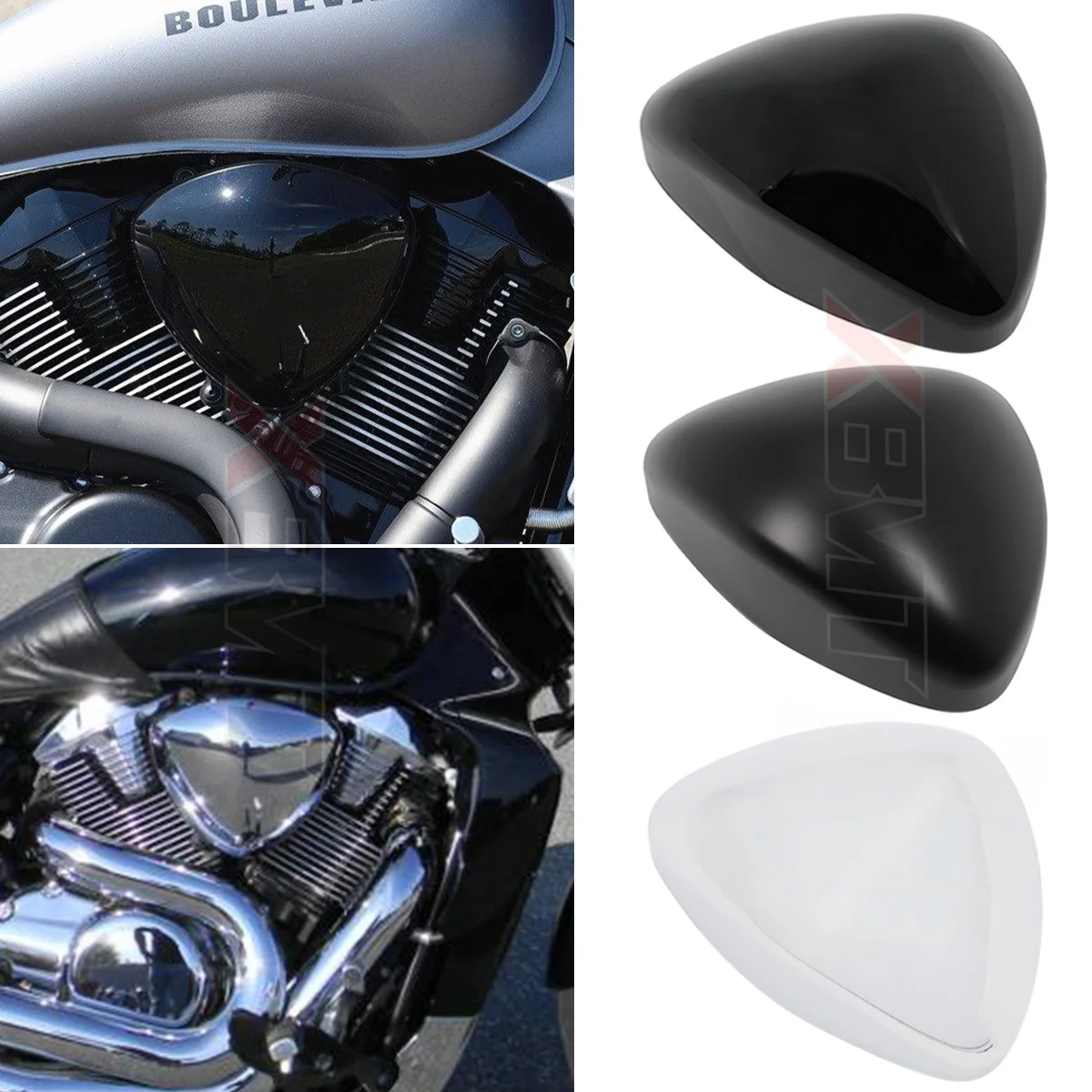 

Motorcycle Left Right Side Chrome Air Cleaner Filter Cover Cap For Suzuki Boulevard M109 M109R Intruder VZR1800 2006-2023