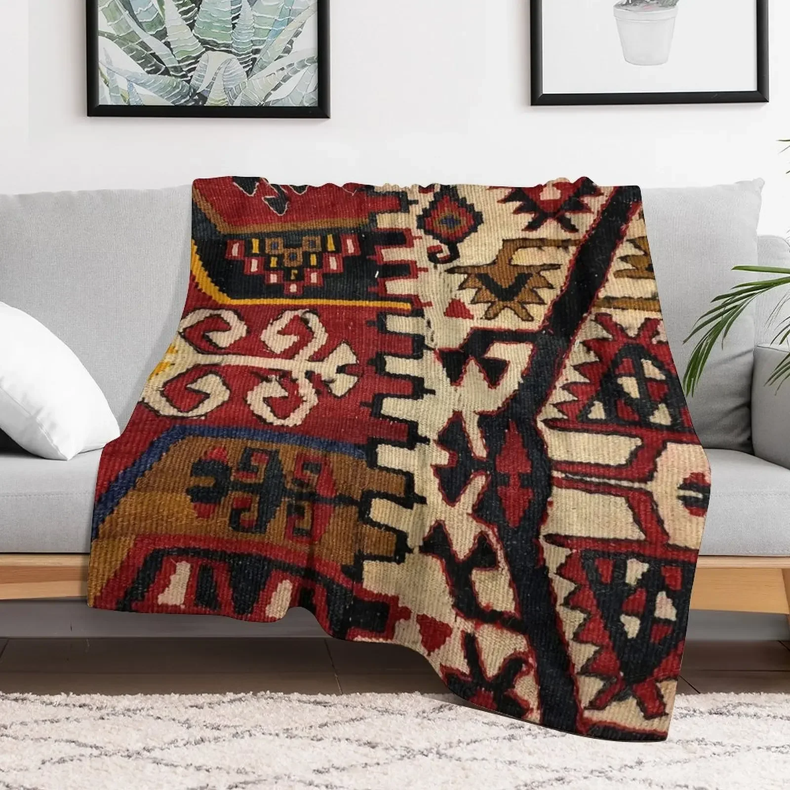 

Decorative Kilim, Navaho Weave, Woven Textile Throw Blanket Shaggy blankets ands Kid'S Thermals For Travel Blankets