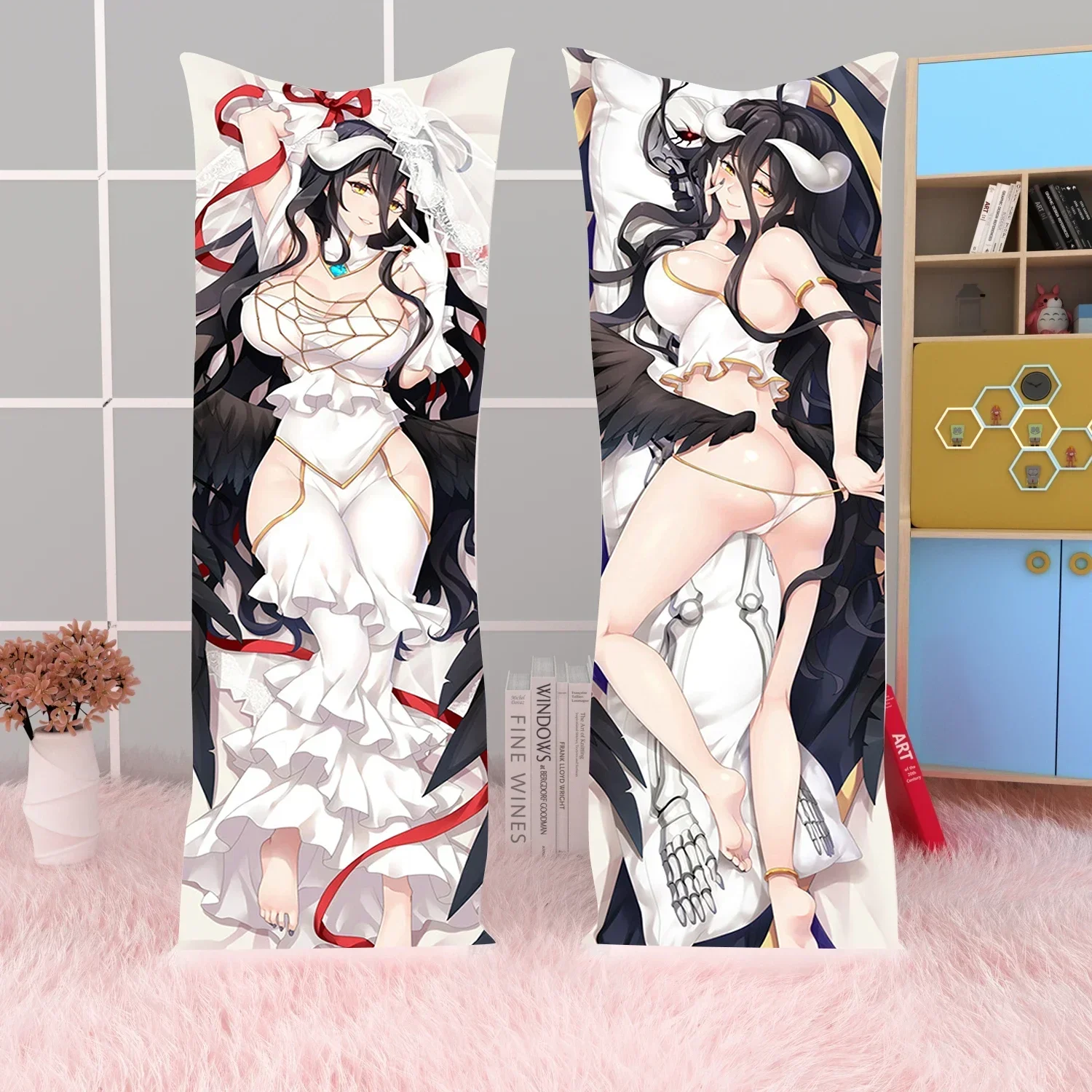 อะนิเมะOVERLORD Albedo DakimakuraปลอกหมอนปลอกหมอนกอดหมอนBody Case Otakuหมอนหน้าแรกตกแต่ง