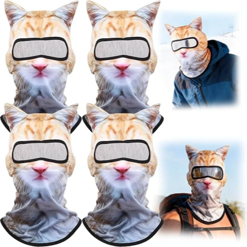 3d Animal Balaclava Full Face Mask With Ear Cat Ski Mask Cute Full Face Mask For Music Festival Ski Halloween Party Outdoor Gift