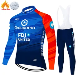 Proteam Winter Thermal Fleece 2026 FDJ cycling jersey ensemble cyclisme homme 자전거져지 ropa hombre 자전거의류 bicicletas