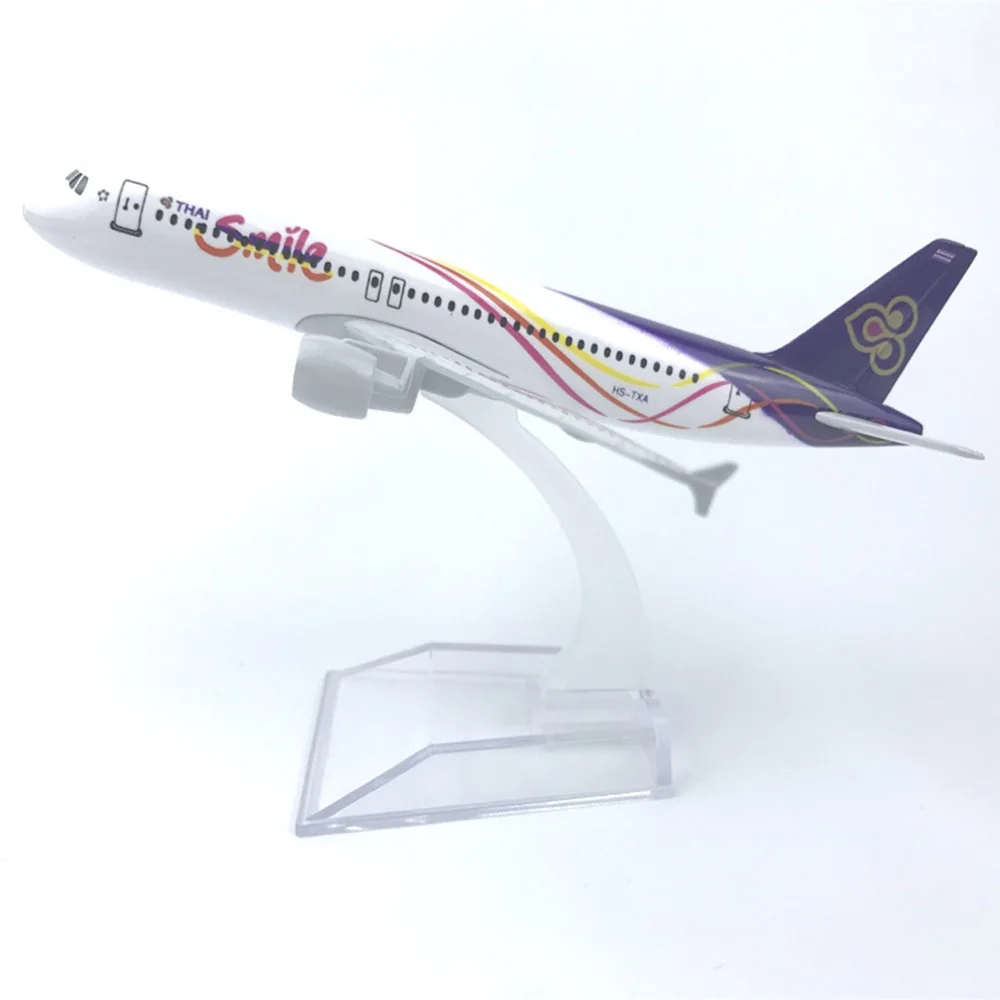 1:400 スケール飛行機 16 センチメートル A320 タイスマイル航空合金金属航空機モデルシミュレーション完成した趣味コレクションおもちゃお土産
