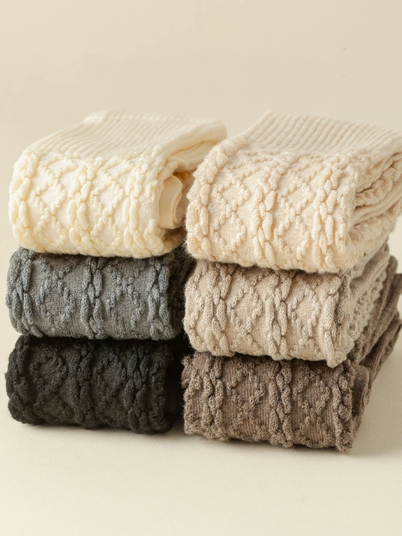 1/3/6 paar dames overknee sokken, lange sokken voor lente en herfst, gevlochten twist-ontwerp, verschillende kleuren, modieuze en veelzijdige over-de-knie-sokken, geschikt voor dagelijks gebruik, Y2K-stijl, geschikt voor lente/herfst