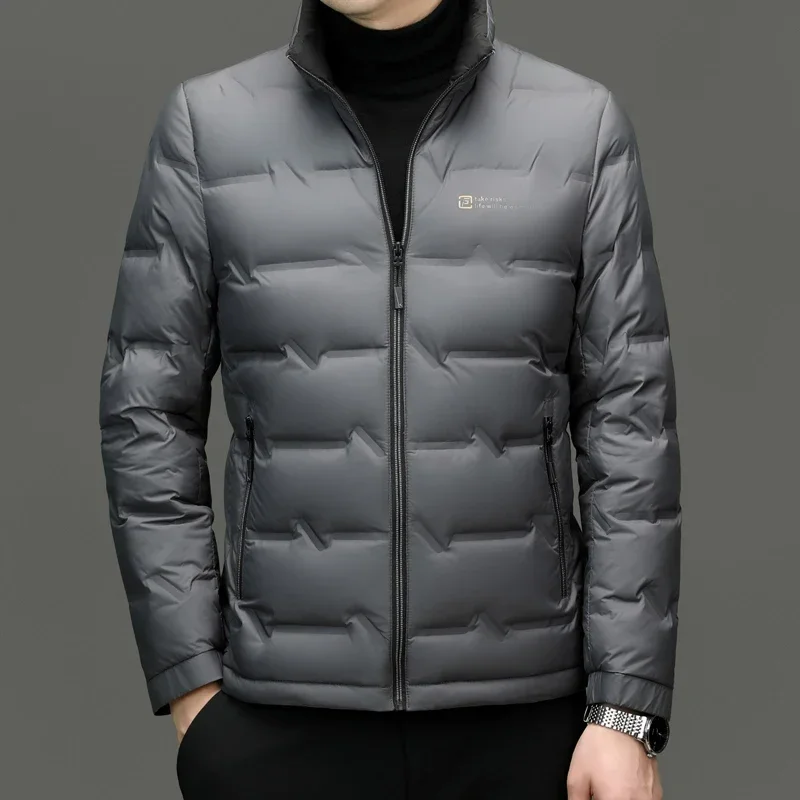 Winter Ultra-light Down Jacket 2024 New light Luxury Men's Jack Thickened Duck Down Warm Stand Collar Clothing Coat