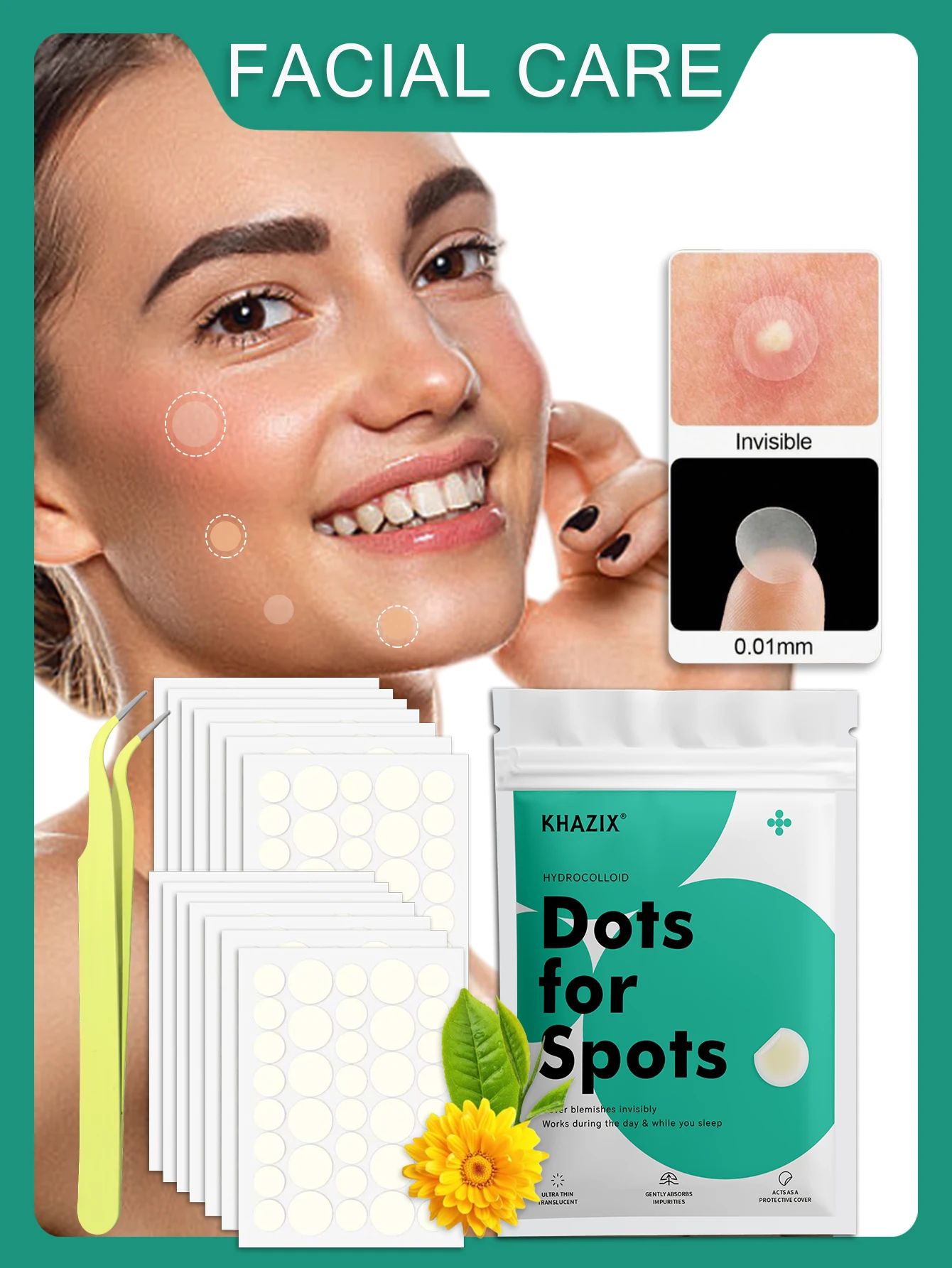 360 pcs/720 pcs face care acne patch set/mild and non irritating hydrocolloid material/containing tea tree oil essence to fade a