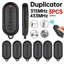 3/2/1PCS 433MHz/315MHz Cloning Duplicator Auto Copy Remote Controller 4 Buttons Replacement Key Fob Universal Garage Gate Opener