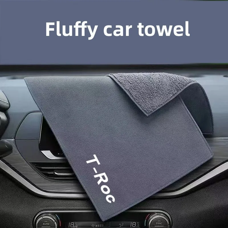 

Double-sided Material Absorbent Fluff Car Wipe Cloth Car Interior Cleaning Towel For VW Volkswagen T ROC 2021 2020 2019 2018