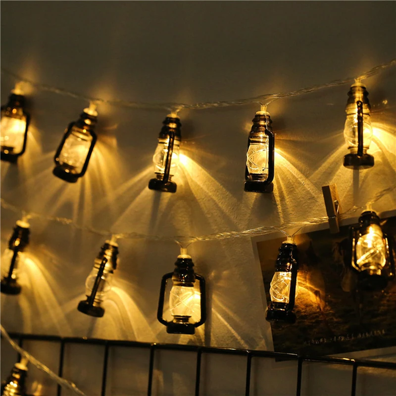 Ramadan Decoration 2026 Star Moon String Lights Eid Mubarak Tabletop Tree Islamic Muslim Home Decor Supplies