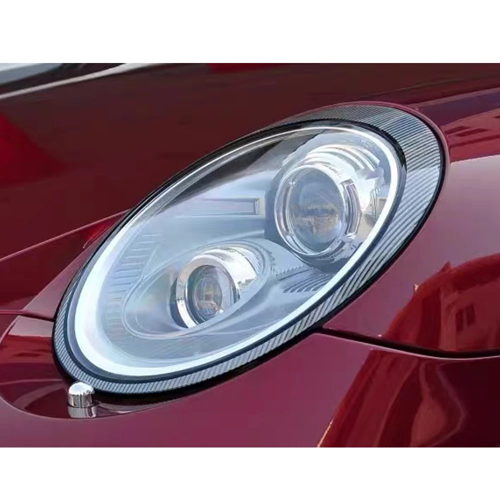 Car Headlight Lens Cover For Porsche 911 Targa/Carrera 2005-2011 Plexiglass Replacement Shell PVC Headlight Lens Lampshade