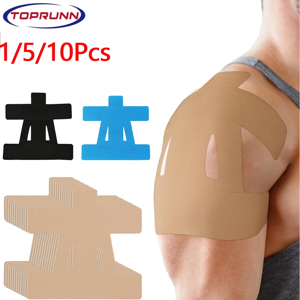 1/5/10PC Kinesiology Tape for Shoulder Pain Relief Pre Cut Sport Waterproof Breathable Enhance Elastic Kinesiology Athletic Tape