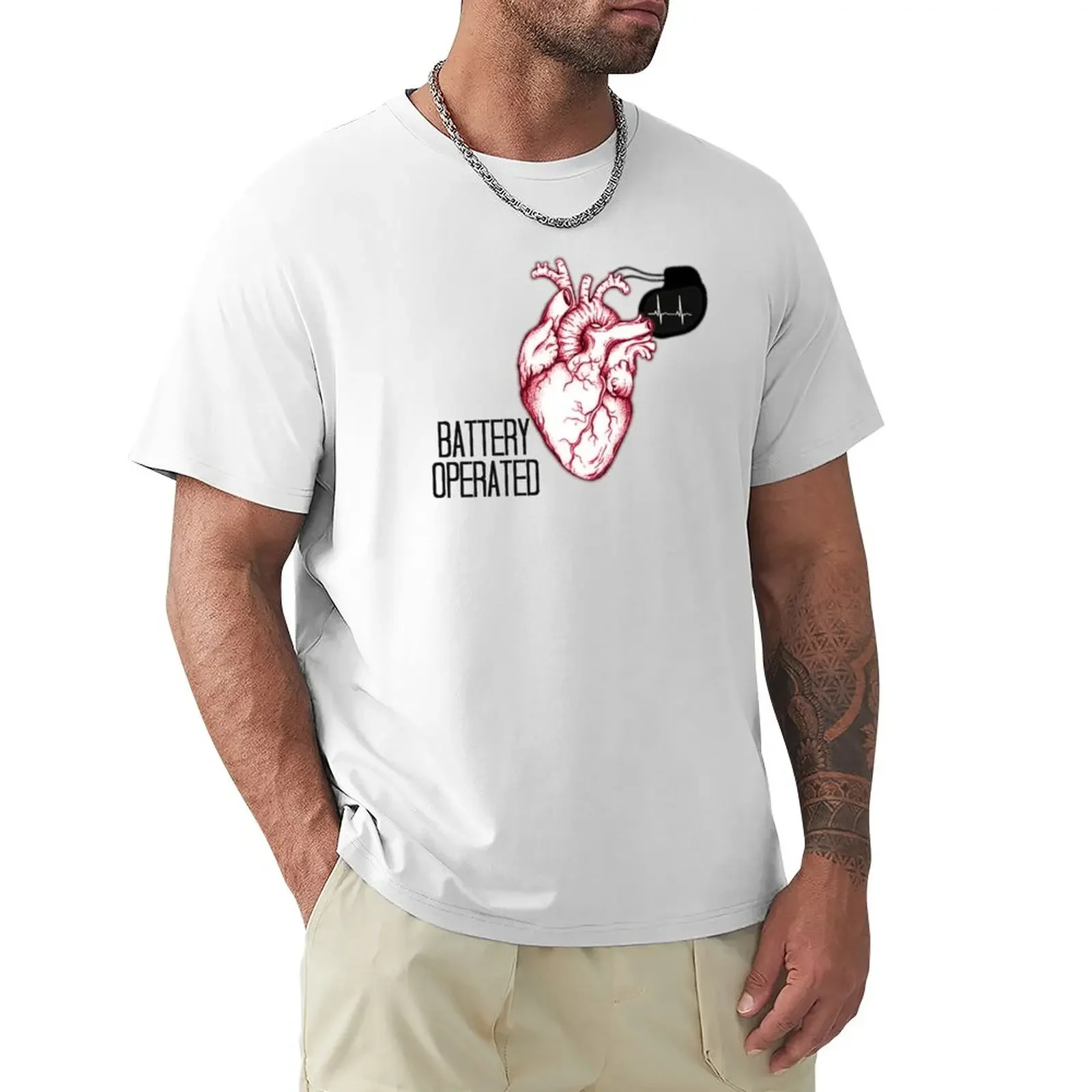 

Battery Operated Pacemaker T-Shirt tees Tee shirt custom t shirts design your own oversized t shirt oversized t shirts for men