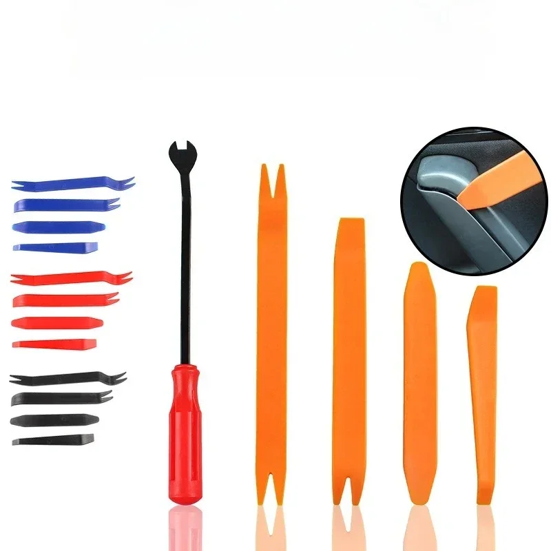 5pcs Auto Door Clip Panel Trim Removal Tools Kits Navigation Blades Disassembly Plastic  Seesaw Conversion Repairing Tool