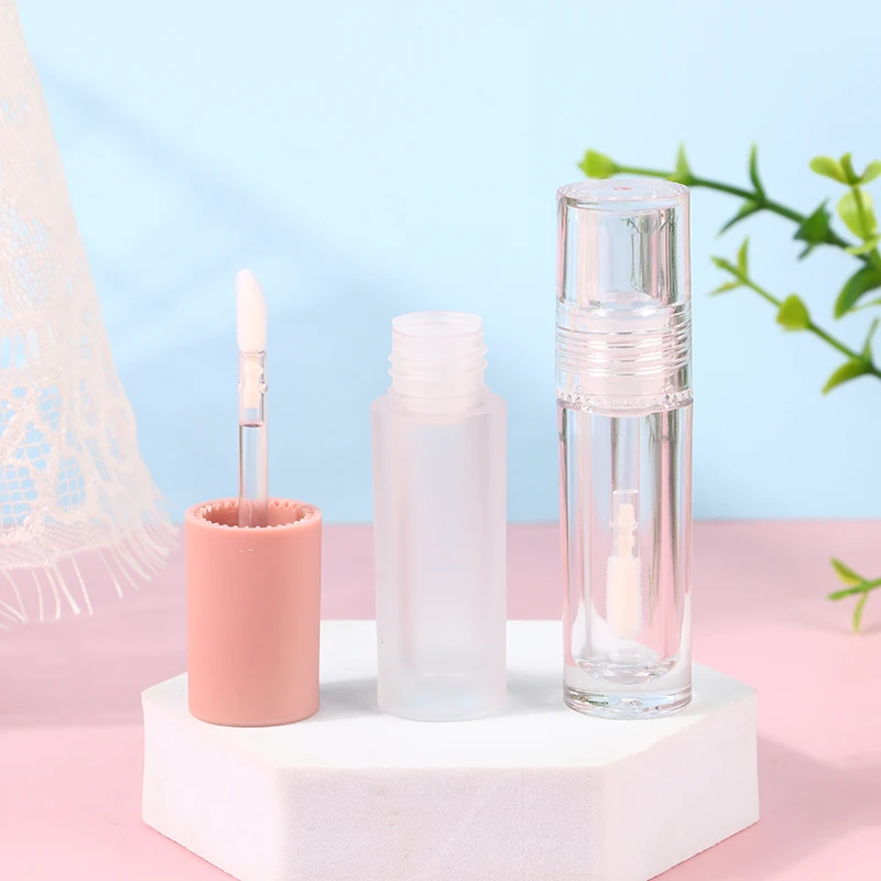 3ml Bottled Round Transparent Empty Lipstick Tube DIY Lip Glaze Lip Gloss Container Frosting Lip Balm Tube Sample Container