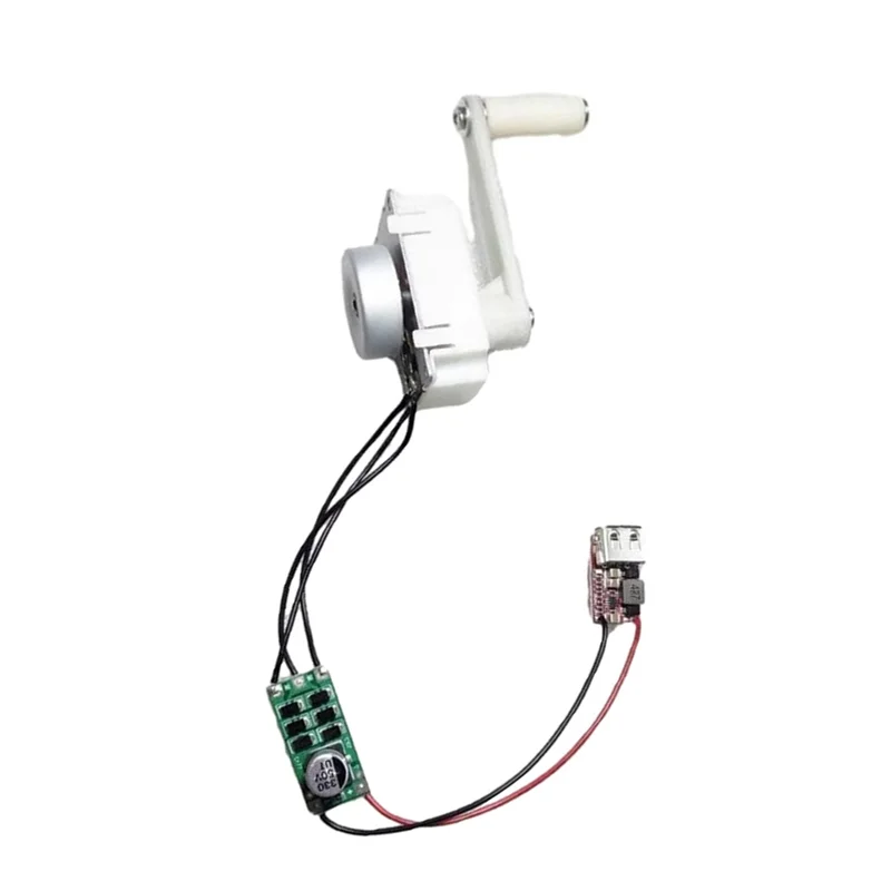 ABBY-Hand Crank Motor Gear Generator Kit Survival Power Bank شاحن USB للطوارئ 5V 5W #2