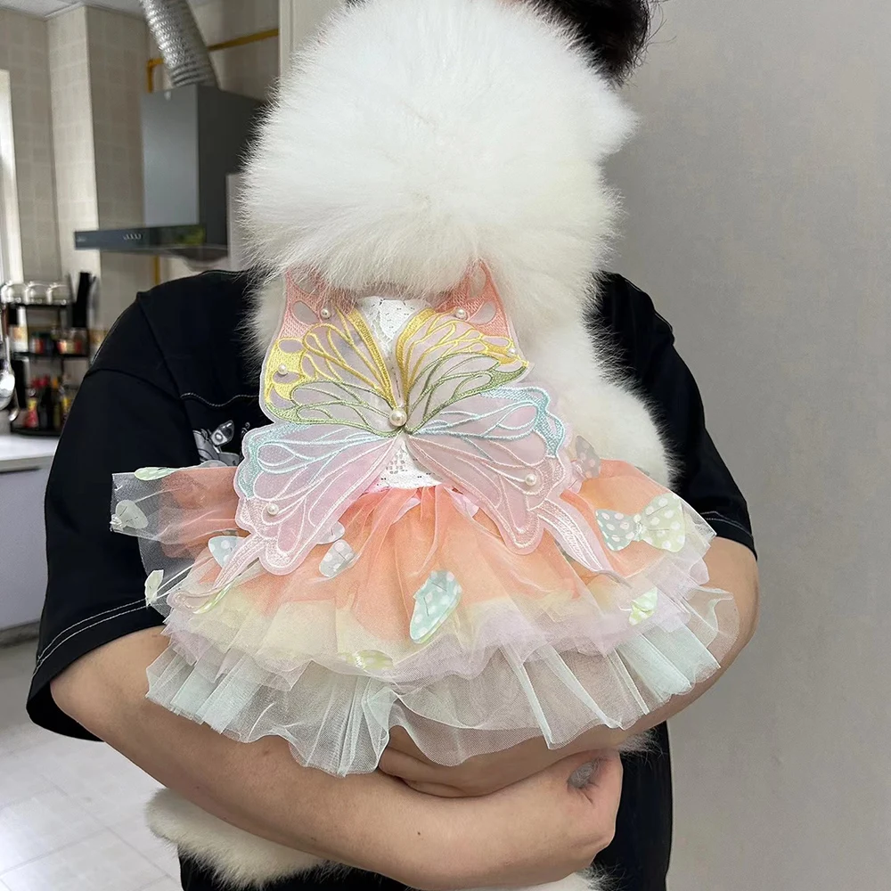 Summer Pet Princess Clothes Pet Dog Dress For Dogs Skirt Summer Dog Wedding York chihuahua poodle For Dogs Skirts Cat Dresses