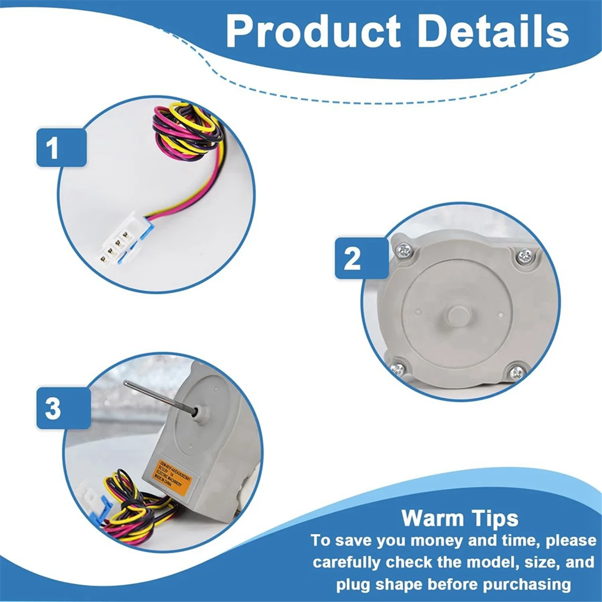 EAU 63923601   ODM-001F-4A Motor de ventilador condensador de geladeira Ventilador de porta dupla Motor DC para geladeira LG Haier