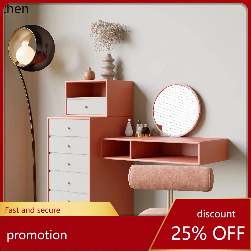 

HXL Nordic chest dresser small apartment wall-mounted dresser cream wind decoration home