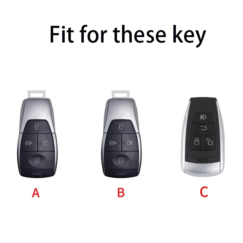 Zinc Alloy Car Remote Key Case Cover Shell Fob For Beijing Baic Senova BJ40 PLUS EX5 EU5 EC5 BJ80 U7 X7 Keyless Accessories