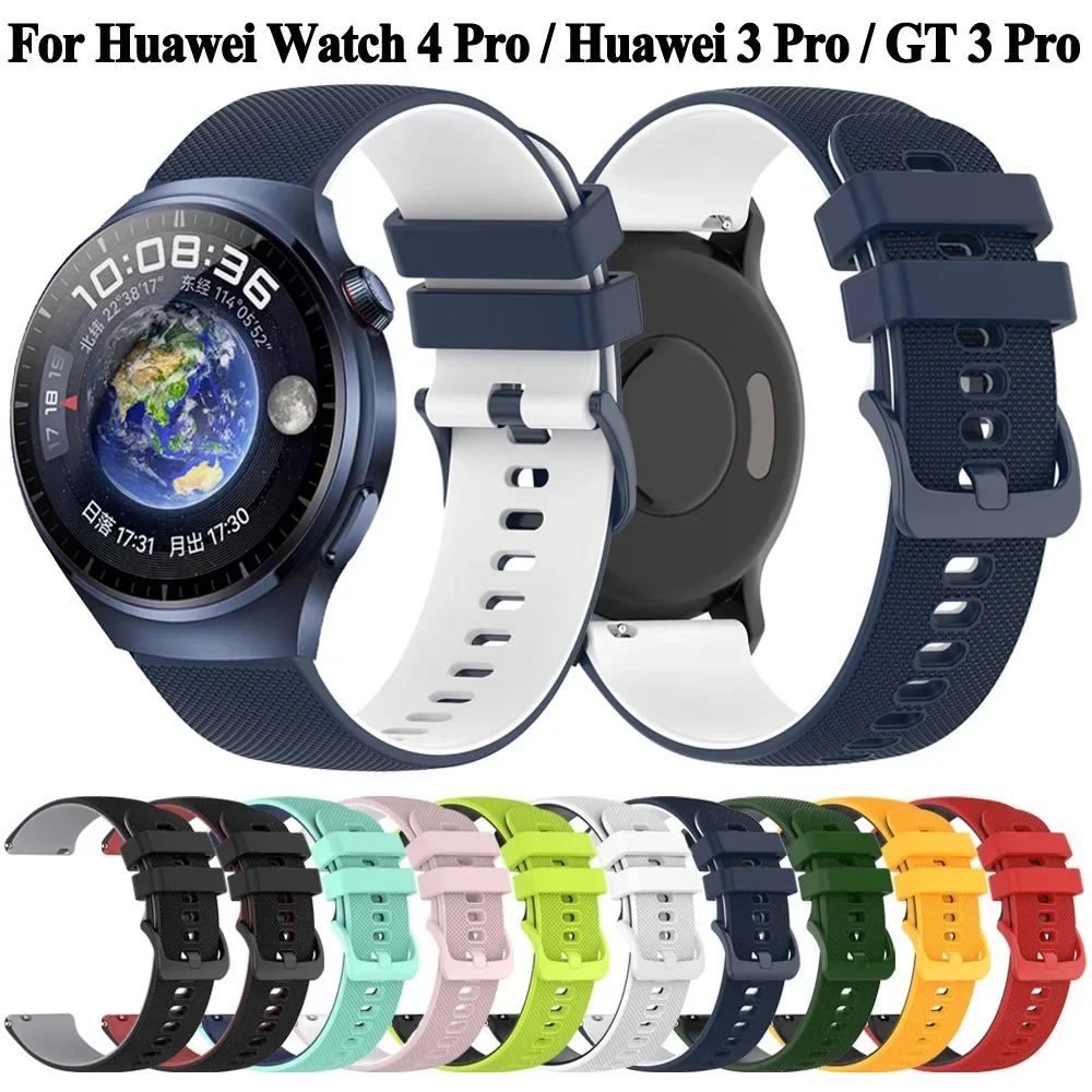 

For Huawei Watch 4 Pro Watchband 22mm Silicone Strap Bracelet For Huawei Watch GT 2 3 SE GT2 GT3 Pro 46mm Smartwatch Wristband