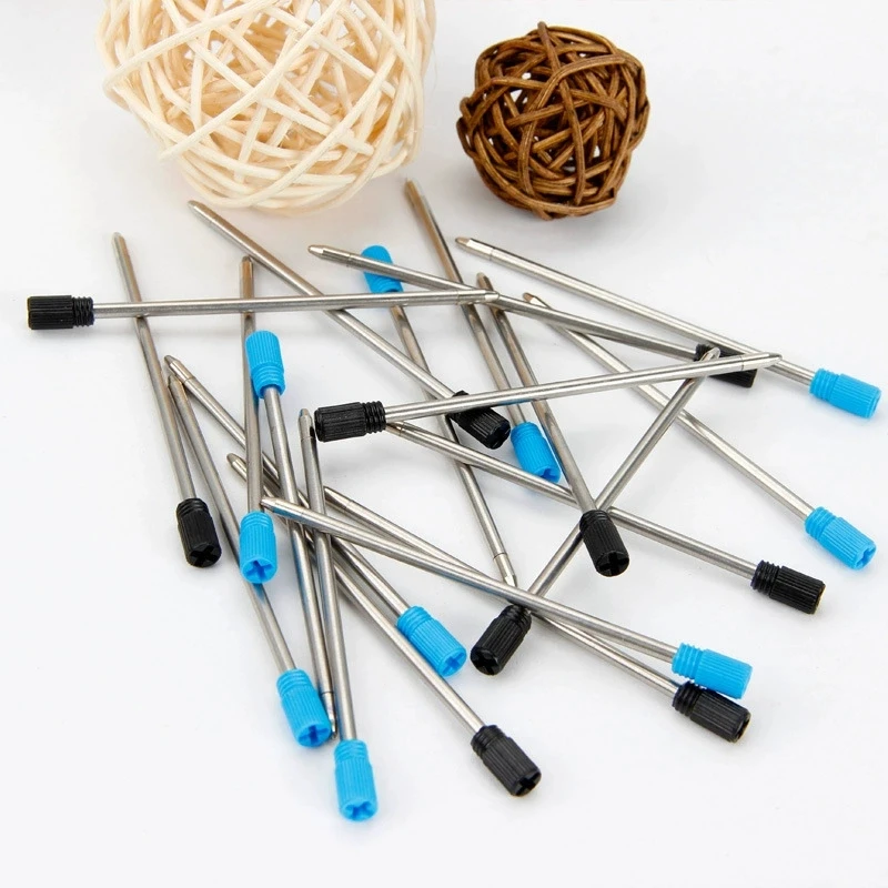 20/30 Pcs Compatible Ballpoint Pen Refills, Pen Refills 1.0mm Medium Point Black & Blue, Medium Point Metal Refill
