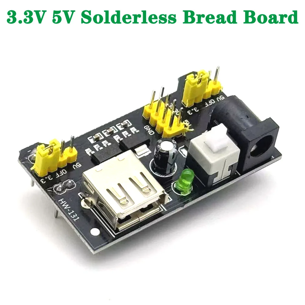 3.3V/5V MB102 Solderless Breadboard Power Supply Module DIY Kit Parts For Arduino HW-131