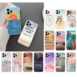 Christian Bible Verses Phone Case For iphone 17 Pro Max Air 16 15 14 13 Pro Max 15 16 Pro 15Plus
